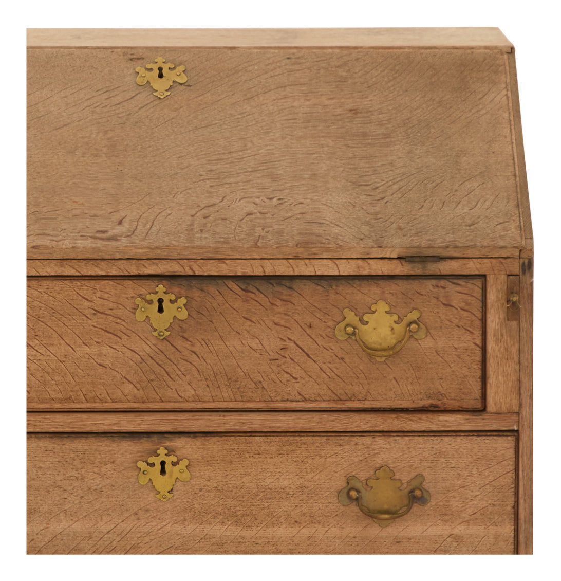 Antique Stripped Wood Secretary