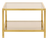 Vintage Square Brass Coffee Table