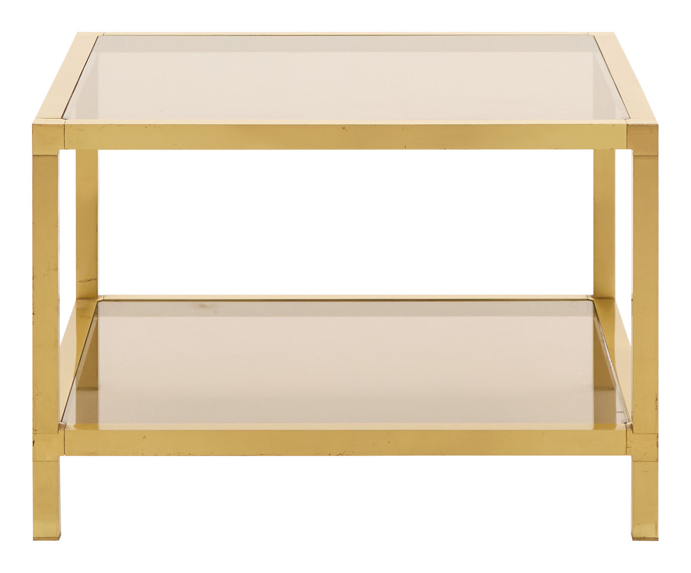 Vintage Square Brass Coffee Table