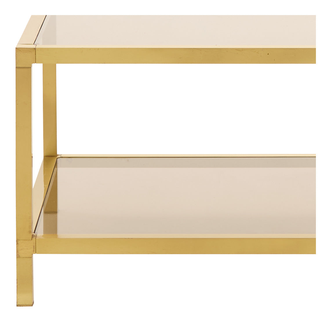 Vintage Square Brass Coffee Table