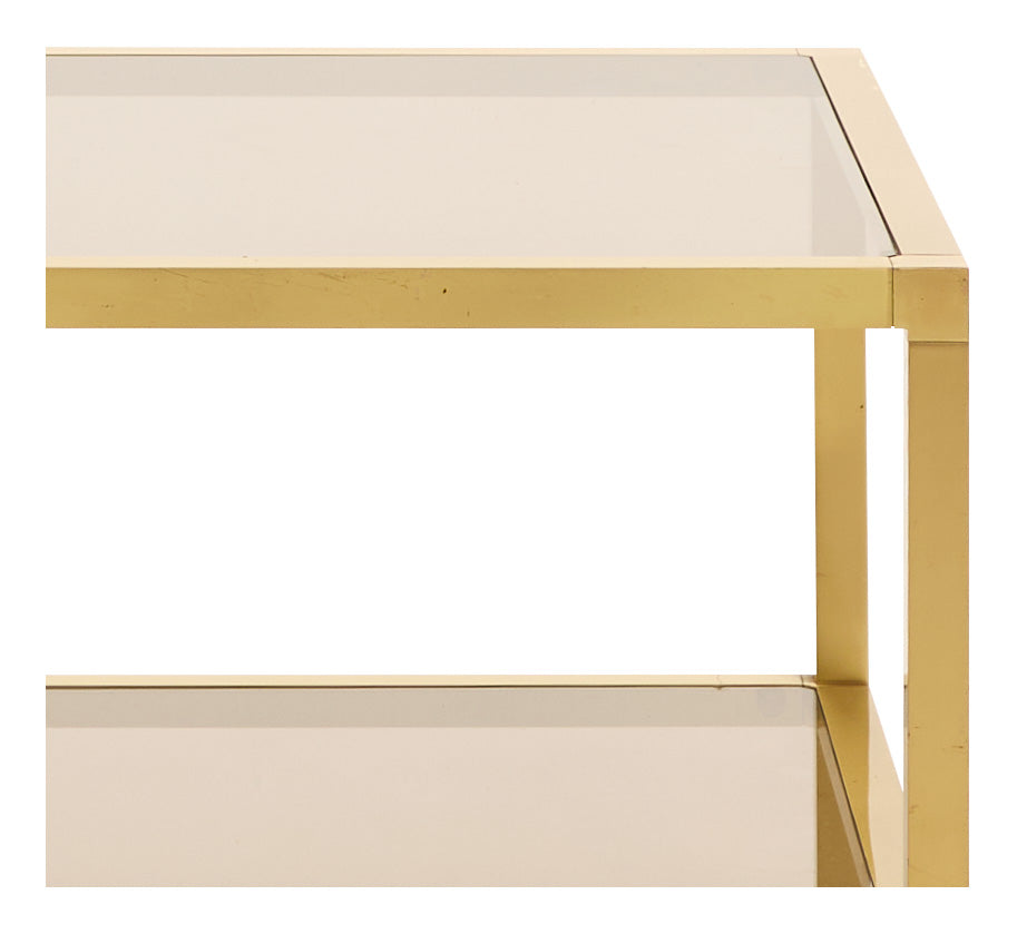 Vintage Square Brass Coffee Table