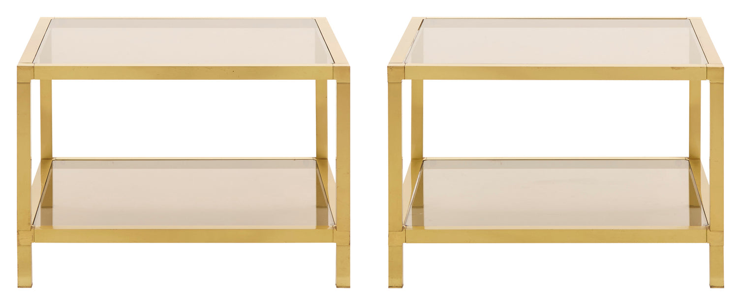 Vintage Square Brass Coffee Table