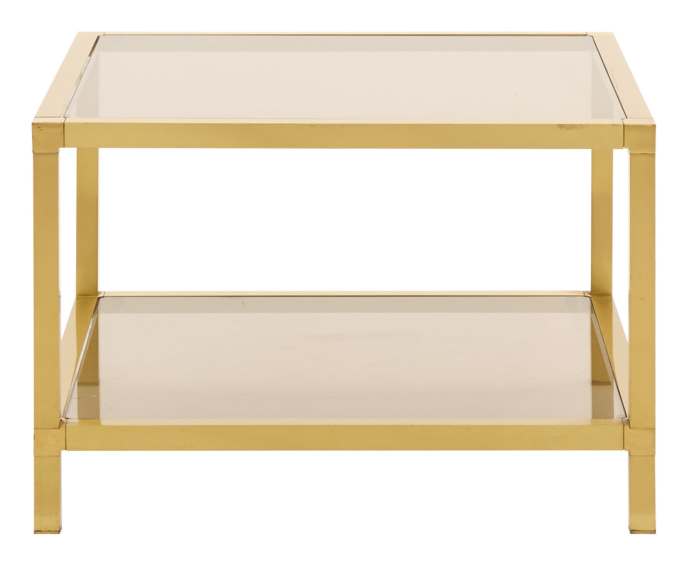 Vintage Square Brass Coffee Table