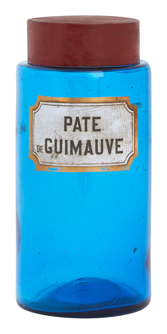 Antique Blue Apothecary Bottle - Large