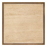 Vintage Brass & Travertine Coffee Table