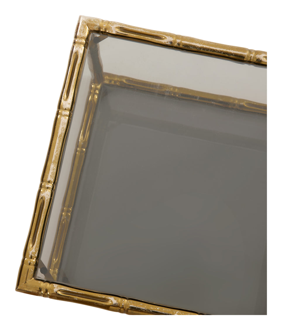 Vintage Brass Faux Bamboo Side Table