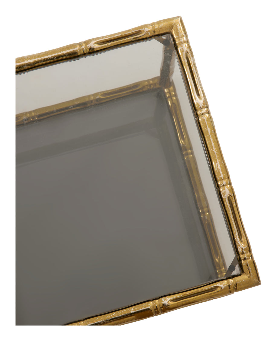 Vintage Brass Faux Bamboo Side Table