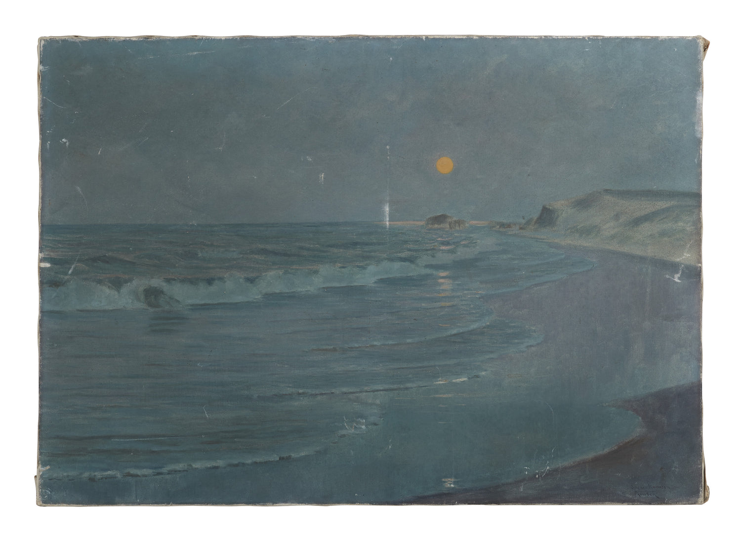 Vintage Oil Seascape Painting