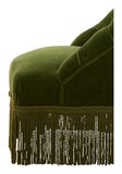 Vintage Green Mohair Slipper Chair