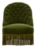 Vintage Green Mohair Slipper Chair