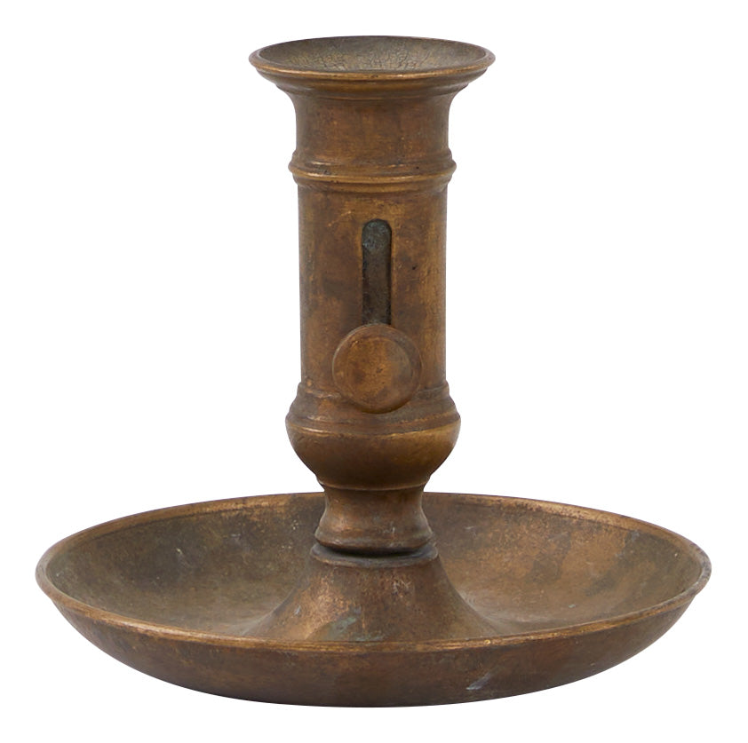 Antique Brass Napoleon Candlestick