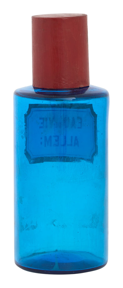 Antique Blue Apothecary Bottle - Small