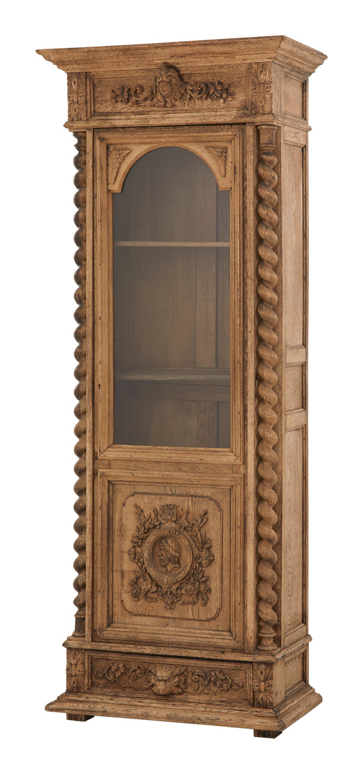 Antique Carved Wood Vitrine
