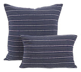 Navy and Off White Stripe Pillows