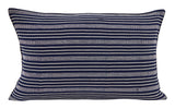 Navy and Off White Stripe Pillows