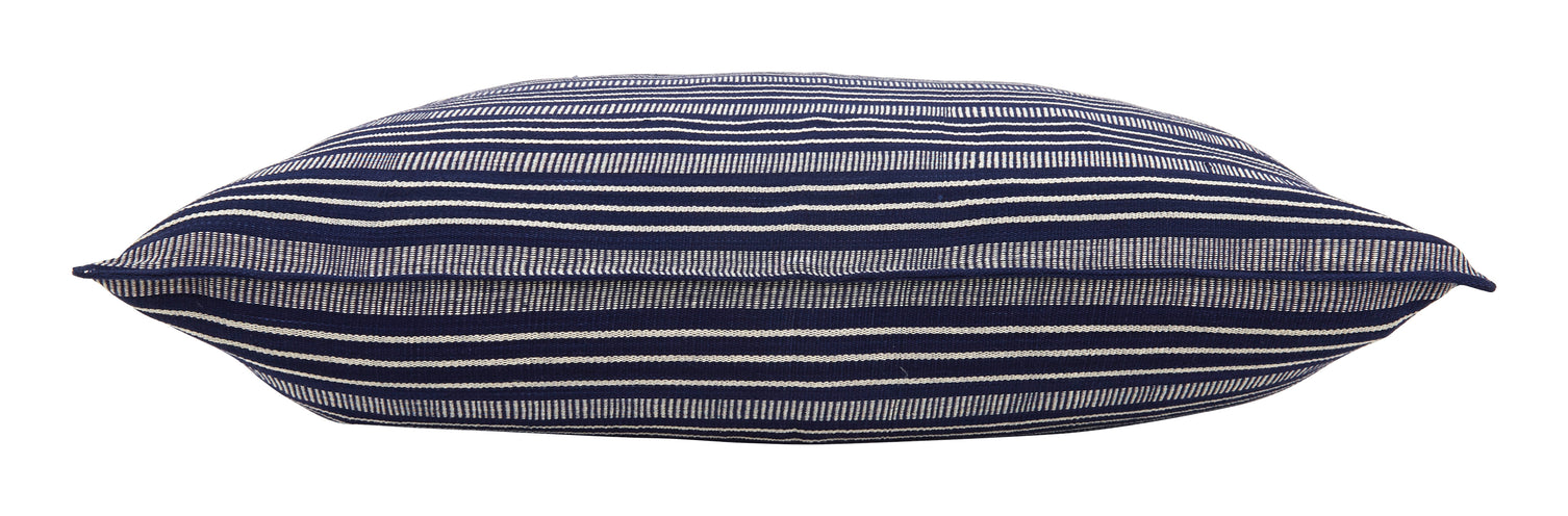 Navy and Off White Stripe Pillows