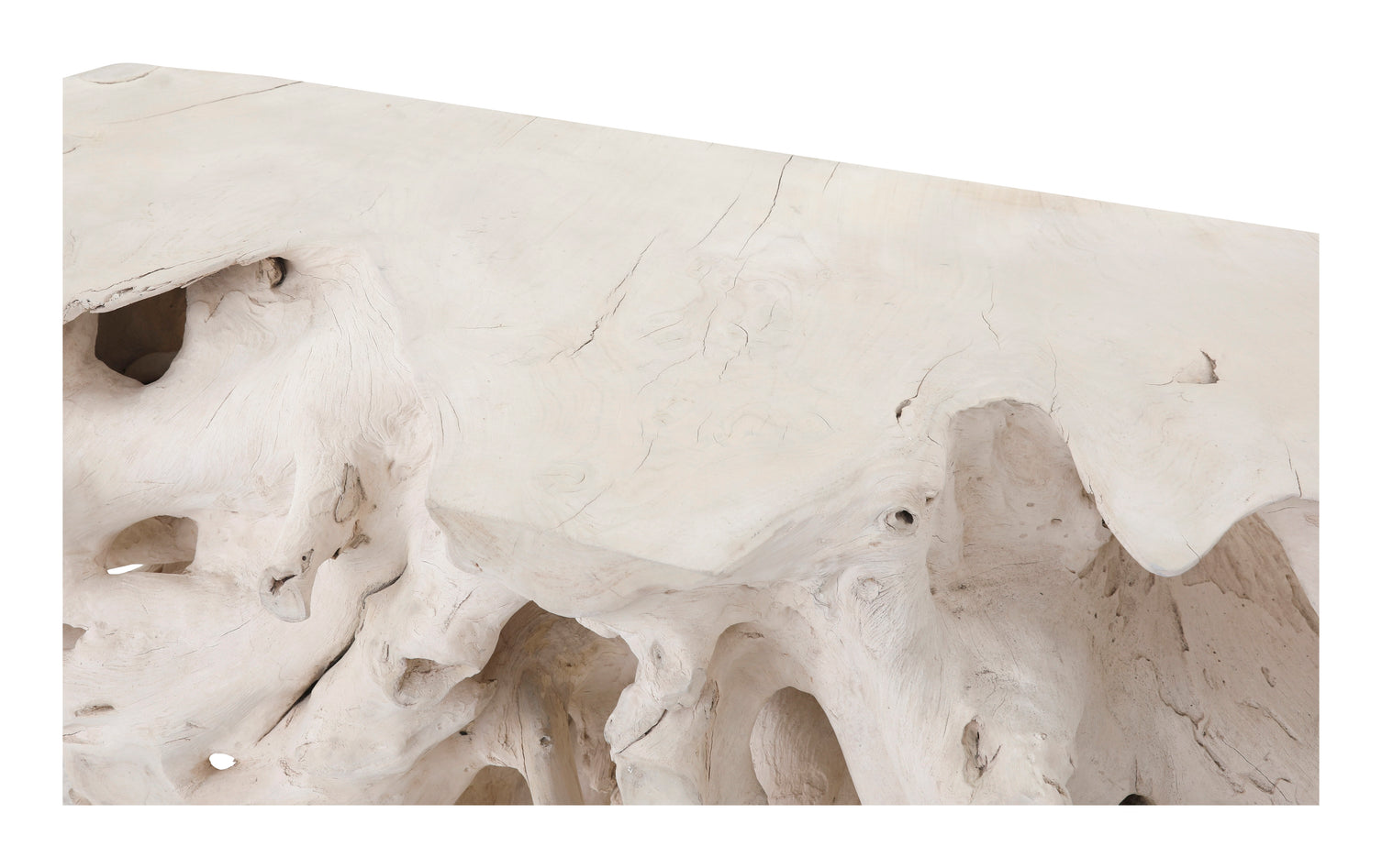 Large Bleached Teak Root Console