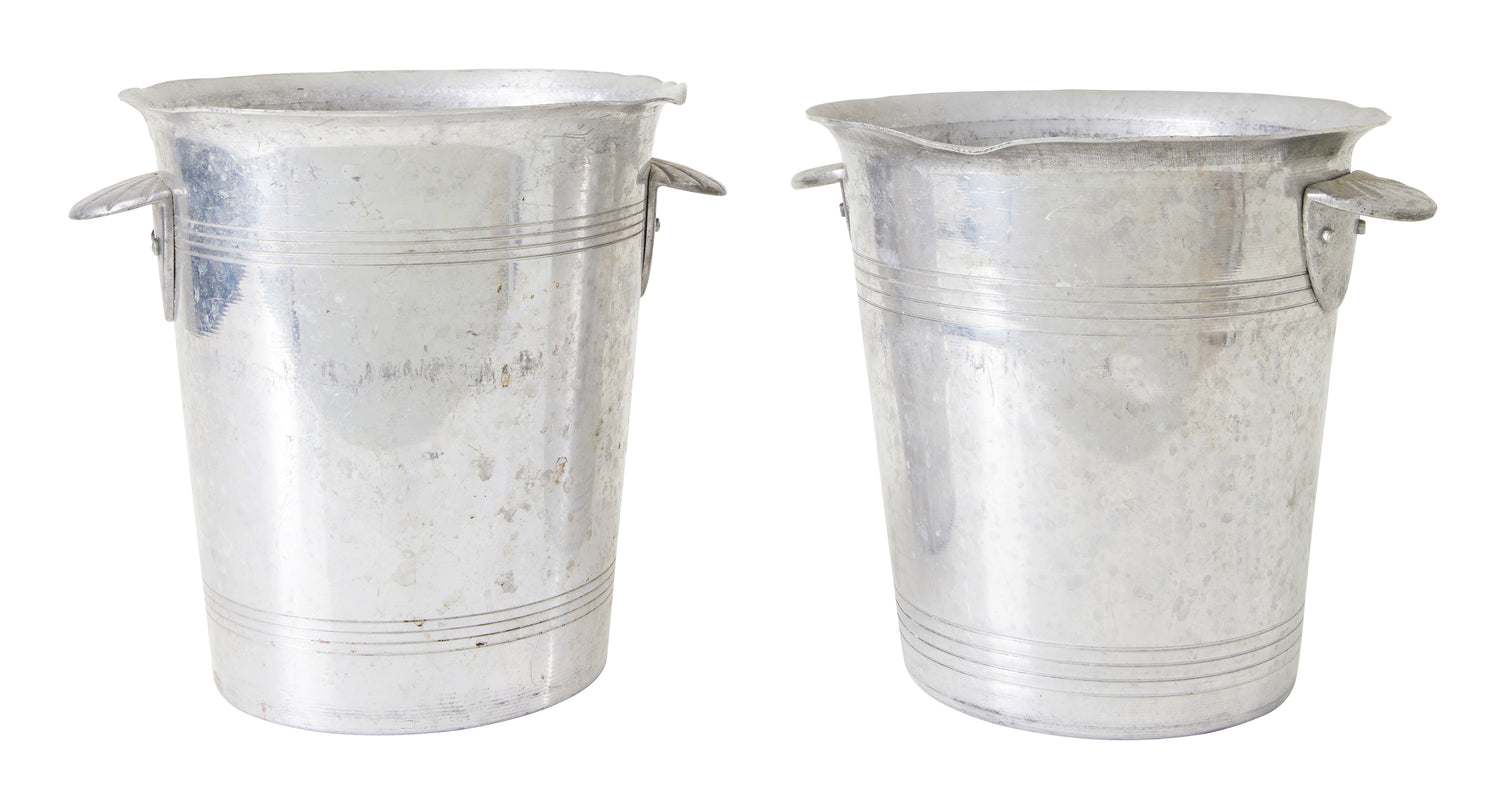 Vintage French Metal Ice Bucket