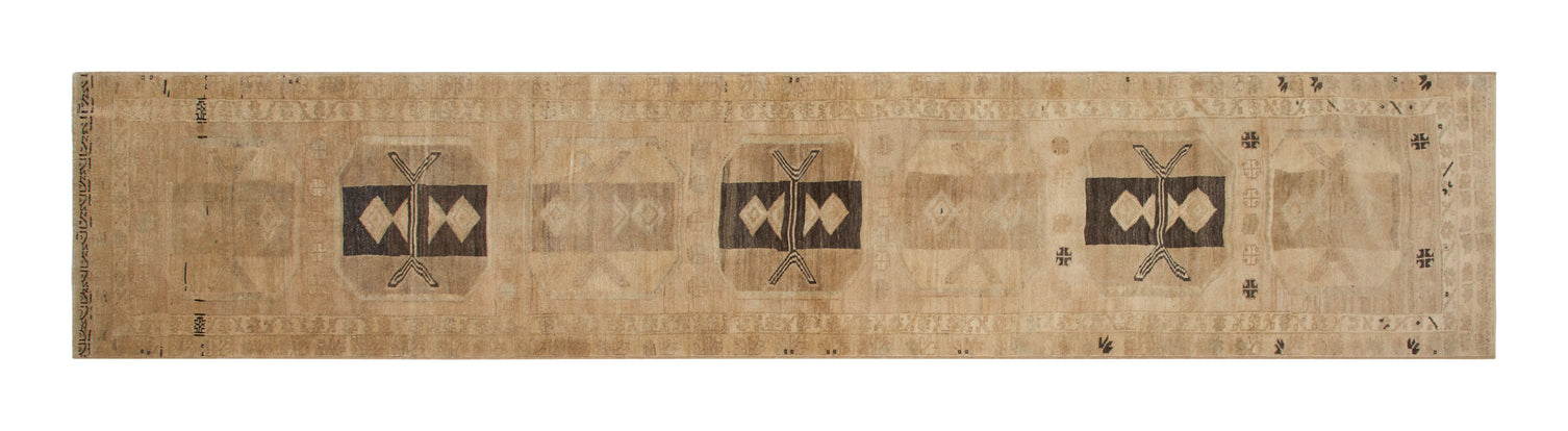 Vintage Oushak Rug - 13'9" x 2'11"