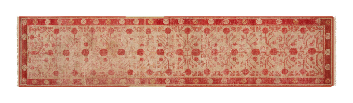 Vintage Khotan Rug - 12'4" x 2'8"