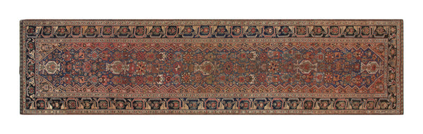 Vintage Qashqai Rug - 12'4" x 3'1"