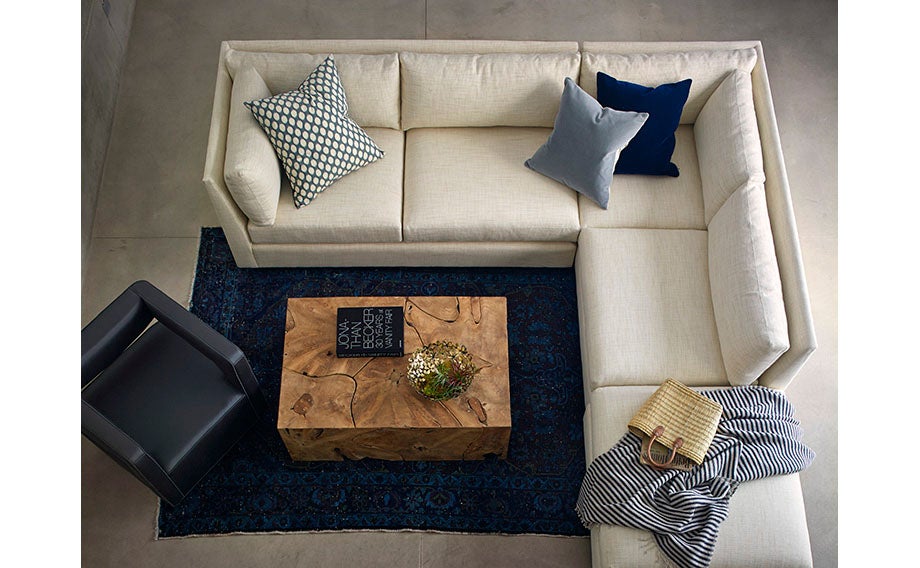 Navy Mohair Pillows