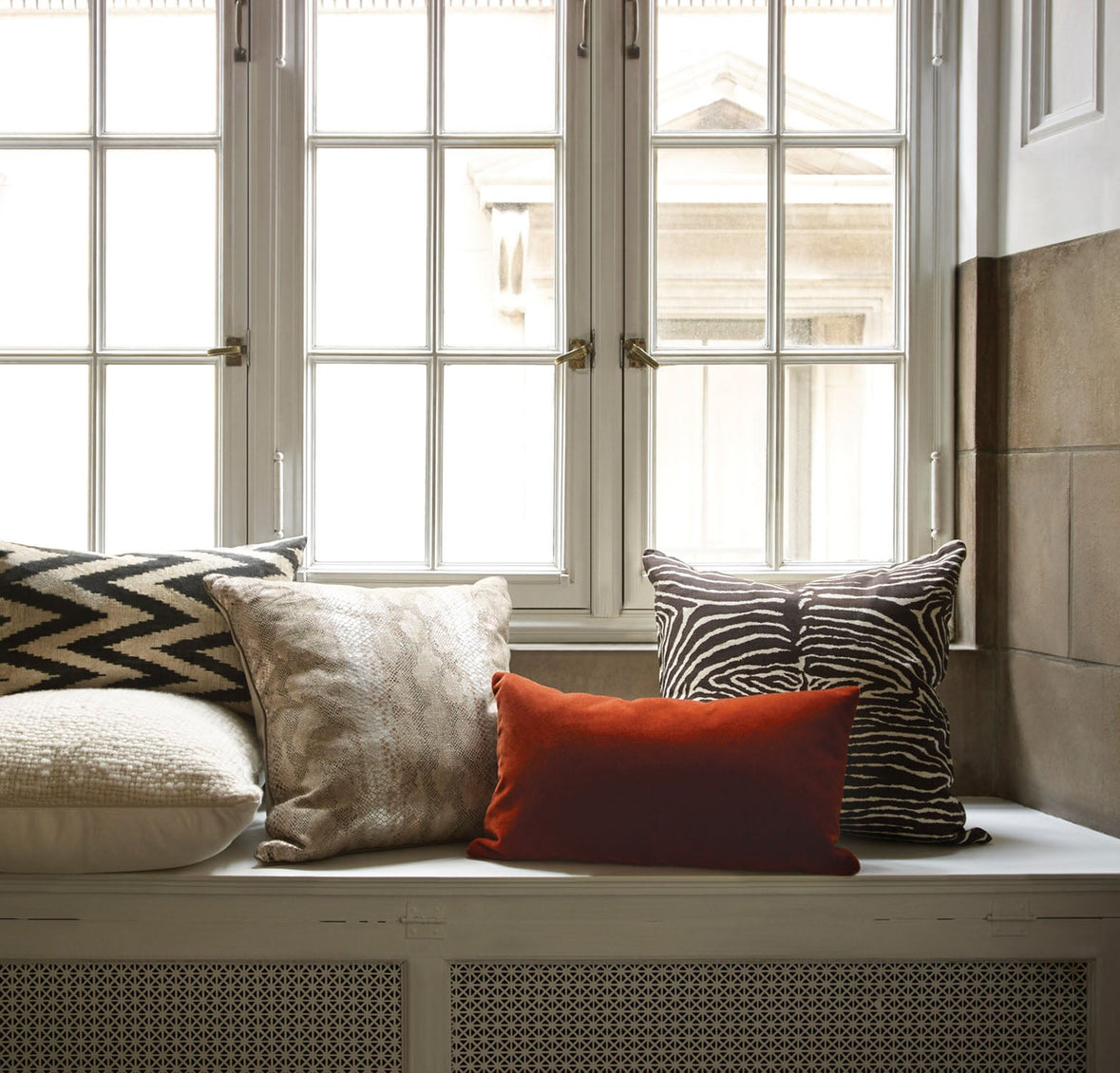 Persimmon Mohair Pillows